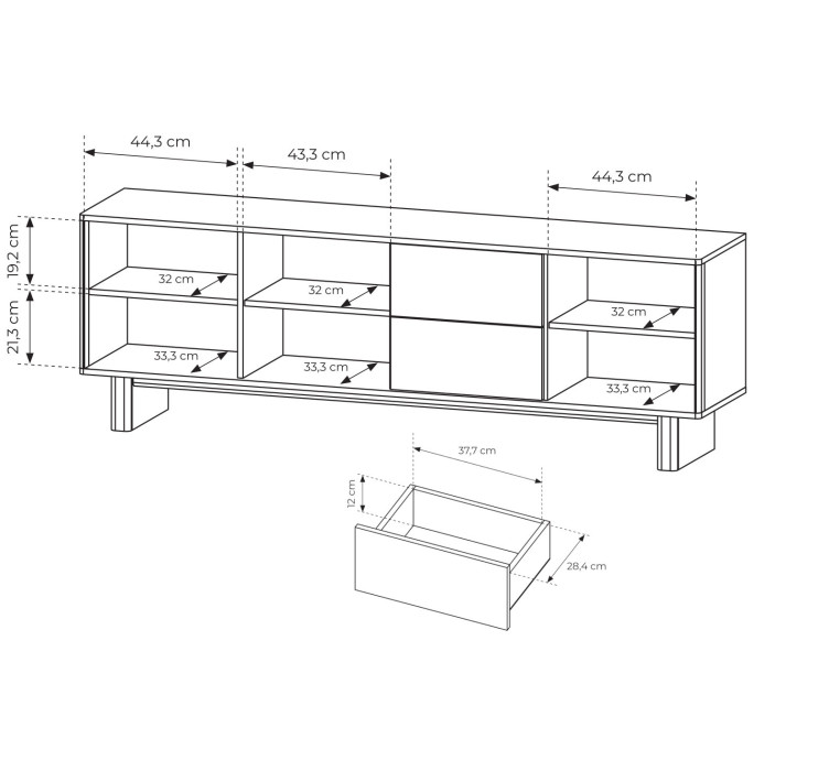 Тумба під TV Nabu 3D2S/1837